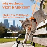 rabbitgoo Cat Harness and Lead Set XS Orange Reflective Adjustable Escape Proof view 3