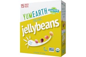 YumEarth Organic Jelly Beans - Fruity Candy Snack Packs, Gluten Free Snacks for Kids - Allergy Friendly, Non-GMO, No Artificial Dyes - Assorted Flavors, 7.5 oz. (Pack of 15)
