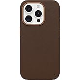 OtterBox iPhone 15 Pro Symmetry Series Cactus Leather for MagSafe - Rich Adobe (Brown), sustainably sourced, Snaps to MagSafe, Ultra-Sleek, Raised Edges Protect Camera & Screen