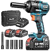 SEESII Cordless Impact Wrench, 1/2 Impact Gun 900 ft-lbs (1200N.m) High Torque, Electric Impact Driver with 21V 2x4Ah Battery