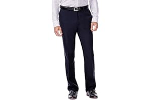 Haggar Men's E-CLO Repreve Stria Flat Front Dress Pant