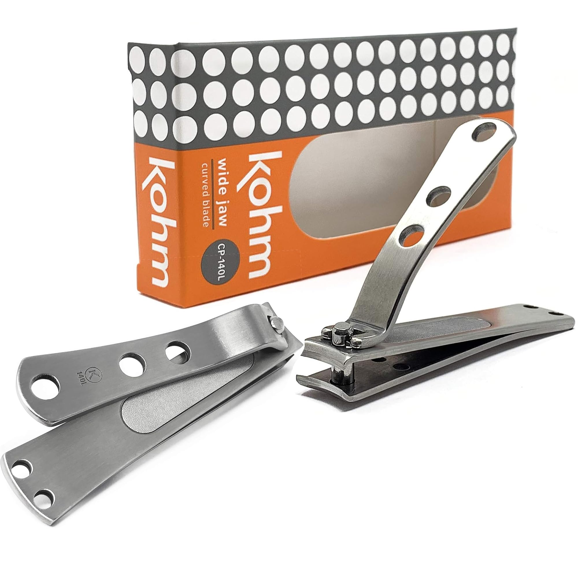 KOHM Curved Nail Clippers with Nail File