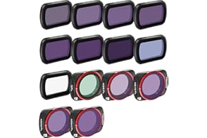 Freewell QuickSwap ND, ND/PL, CPL, Snow Mist 1/4, Light Pollution Filters 14Pack Mega Kit for Osmo Pocket 3: Effortless Installation, Creative Freedom, Gimbal Compatibility