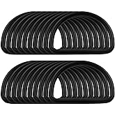 BIKICOCO Metal D-Rings Buckle, 2 Inch Non-Welded for Webbing Sewing DIY - Black - Pack of 20
