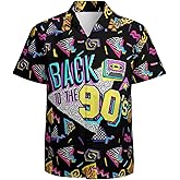 Mens Hawaiian Shirts Short Sleeve Button Up Beach Shirts