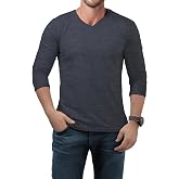 URBAN CREST V Neck T Shirts Men &ndash; Light and Soft Pullover T Shirt with Long Sleeve- Perfect for Daily Use or Casual Events