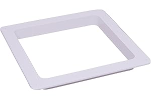 HENG’S INDUSTRIES HENG'S INDUSTRIES Interior White Garnish | Great for RVs, Campers, Motorhomes | 1 3/4" to 2 3/4" Vertical Leg | 16" x 16" Openings | 90091B