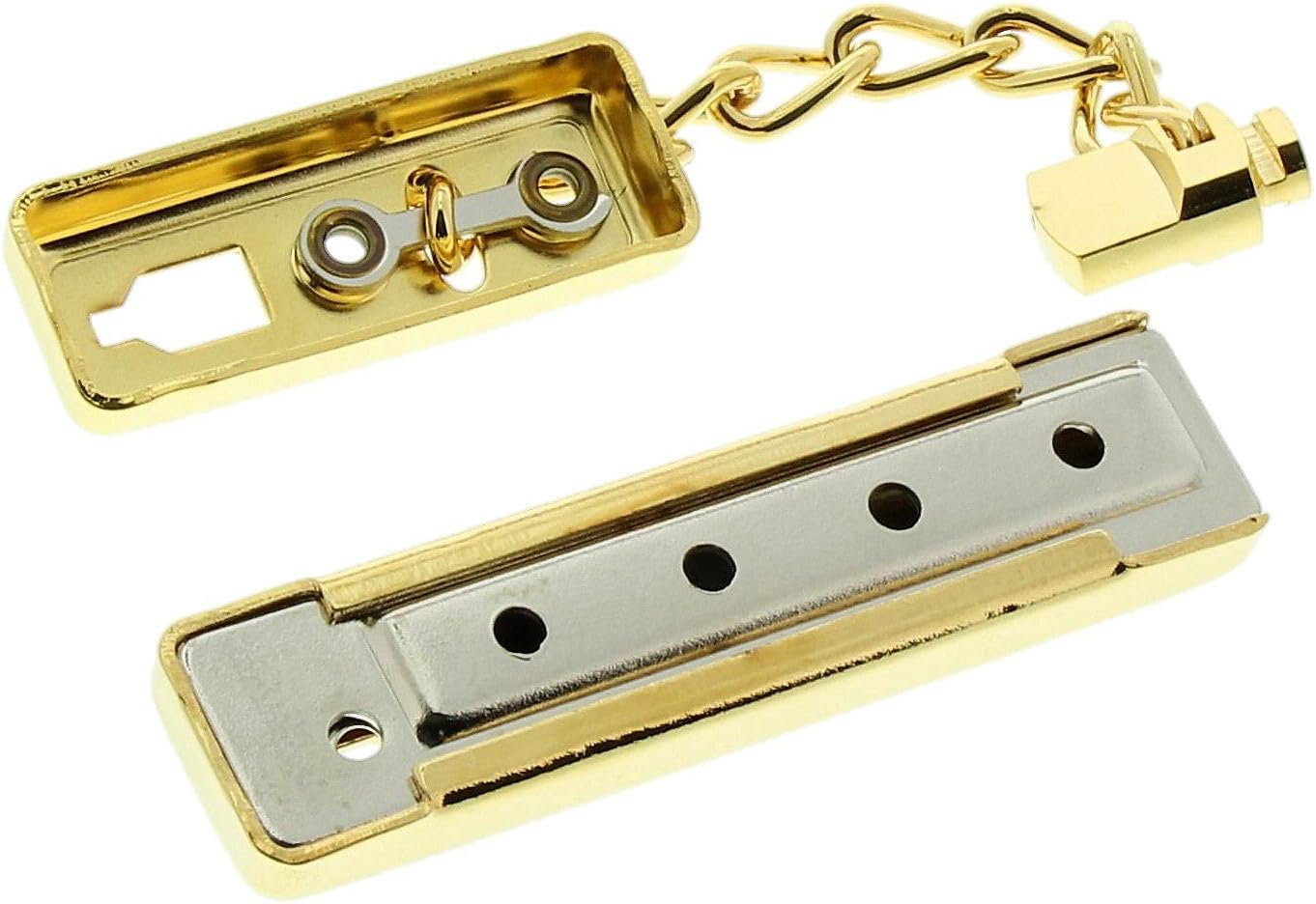BURG-WÄCHTER Security Chain Door Guard, Childproof, Chain Length 13 cm, TKM 64 SB, Brass, 05501 4, Gold, Kettenlänge: 16 cm - Image 3