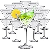 Patelai 20 Pcs 10 oz Unbreakable Martini Glasses Set Disposable Plastic Martini Glasses Clear Stemmed Cocktail Cups Drinkware for Mousse Home Bar Restaurant Wedding Gift Festival Party Supplies