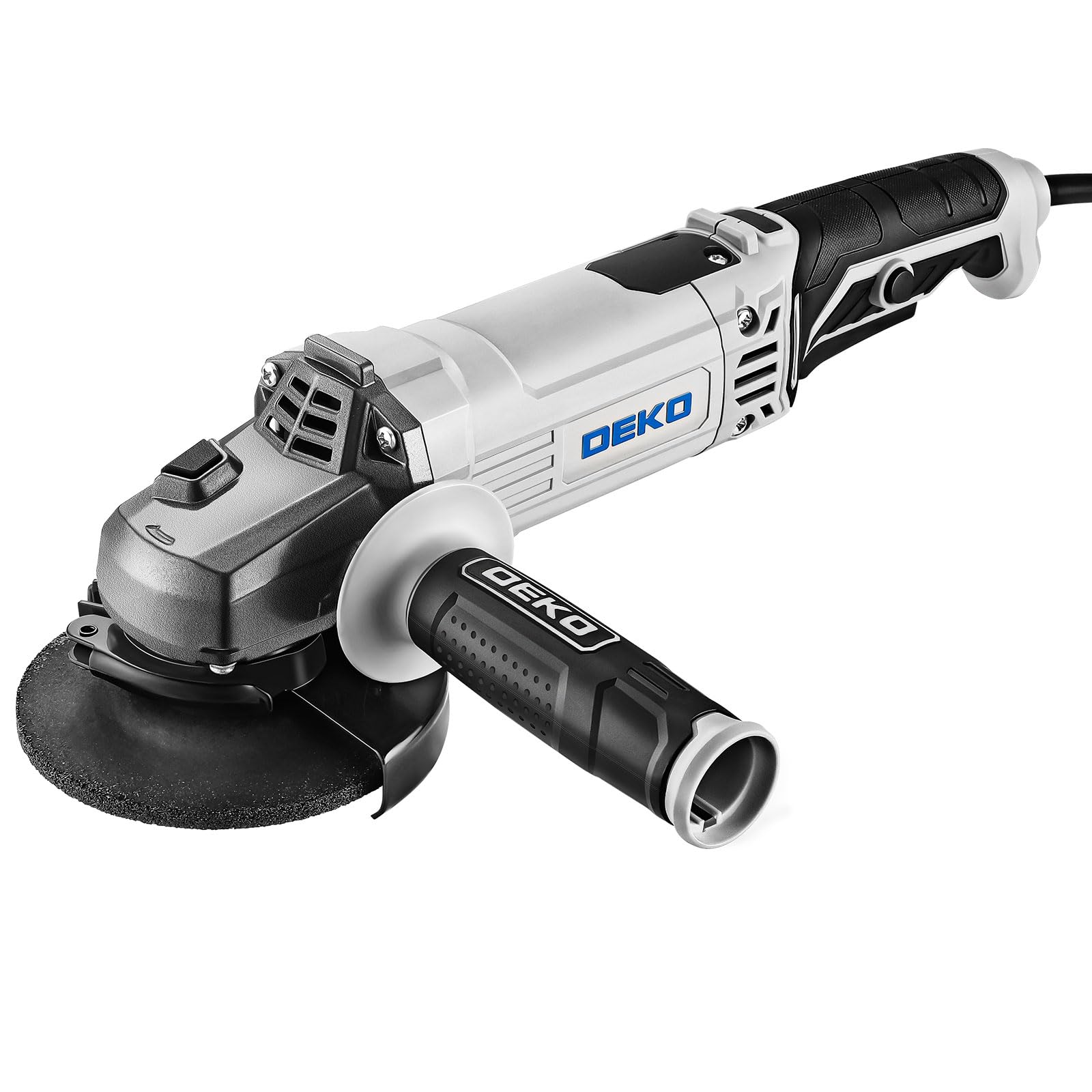 Photo 1 of Angle Grinder Electric Power Tool: DEKOPRO 4-1/2 Inch 7.5-Amp Hand Corded Angle Grinder Power Grinders Tools with Grinding and Cutting Wheel, Disc for Metal, Wood, Hard Case