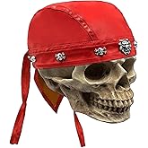Punk Biker Lion Cap Motorcycle Bandana Head Wrap Du Doo Do Rag Red Hat Unisex