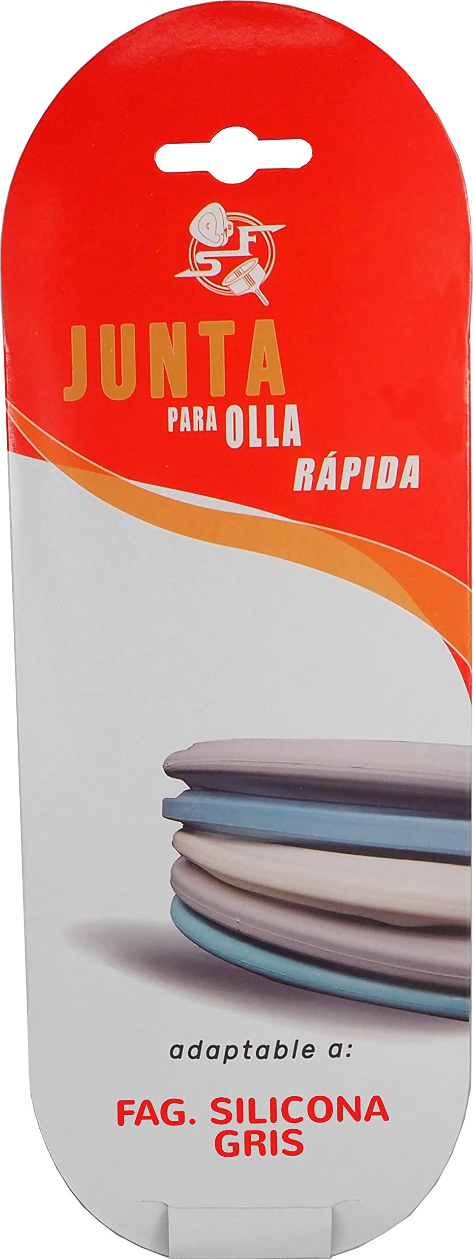 Sanfor 58019 Rubber Seal for Quick Lid Adaptable to Fagor Pressure Cooker | Silicone | Grey | 22 x 22 x 2 cm