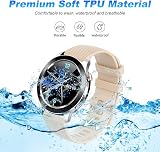 Wownadu 18mm Silicone Watch Strap Beige for Garmin Vivoactive 4S Venu 3S view 4