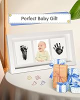 MOXTOYU Baby Hand and Footprint Kit 2 Clean-Touch Framed Photo Kit 6 Cards view 7