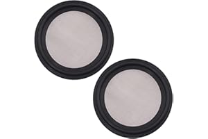 DERNORD 1.5" FKM Sanitary Gasket w/Stainless Screen - Tri Clamp Clover (Pack of 2) (100 Mesh)