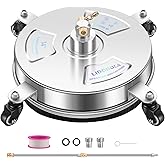 14" Pressure Washer Surface Cleaner with 4 Wheels - Stainless Steel Surface Cleaner for Pressure Washer Attachment for Concre