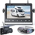 Magnetic Solar Wireless Backup Camera No Installation VASTEND 1080P 7'' RV Backup Camera with 10000mAh Rechargeable Battery for Box Truck Trailer Camper Car Caravan Rearview Reversing Camera (VS-7A)