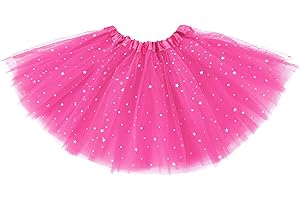 Century Star Sparkle Tutu for Toddler Girls Tulle Ballet Dance Skirt Princess Baby Kids Dress up Birthday Party 3 Layers 2-8T