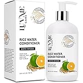 Luv Me Care Rice Water Hair Thickening Conditioner - with Biotin Improve Strength, Volume, and Shine, Deep Conditioning for Dry, Frizzy, or Curly Strands 10 Fl Oz