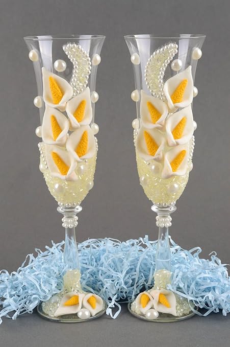 Amazon Com Best Wine Glasses Handmade Champagne Glasses Table