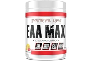 Primeval Labs EAA Max | Pre or Post Workout Muscle Recovery | BCAAs, EAAs, Electrolytes | Supports Hydration & Performance | Keto Friendly | 30 Servings (Cherry Lemonade)