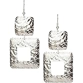 Square Hammered Earring for Women