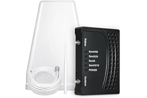 HOIMY Home Cell Phone Signal Booster, Cell Phone Booster Kit, Up to 2,000 Sq Ft, Boosts 4G 5G LTE Data for Verizon AT&T and All U.S. Carriers, Band 66/2/4/5/12/17/13/25, FCC Approved
