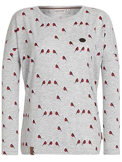 Naketano Damen Longsleeve Yamuk Des Grauens III T-Shirt