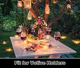 ERTYUI 24 Pack LED Tea Lights Warm Yellow Flickering, Battery Included view 4