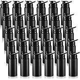 Domensi 30 Pack Aluminum Water Bottle Bulk Reusable Water Bottle, Lightweight Easy Carry Leakproof with Snap Lid Travel Bottles, for Gym Outdoor Sports Cycling Camping Fishing (17oz,Black)