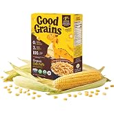 Good Grains Organic Corn Puffs Cereal - 7 Simple Ingredients, No Refined Sugar (0g), Glyphosate Residue Free, Good Source of Fiber (4g), Organic Puffed Corn Cereal with Simple Ingredients - 1 Count