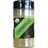 FreshJax Premium Organic Spices, Herbs, Seasonings, and Salts (Certified Organic Lemongrass Powder - Large Bottle)