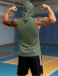 MAGCOMSEN Hooded Tank Tops Men Sleeveless T Shirts