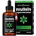Organic Mullein Leaf Extract for Lungs - 4 Fl Oz - Herbal Tincture for Lung Cleanse & Flush - Natural Mullein Tea Alternative