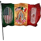 US And Mexico Friendship Flag 3x5 ft Garden Banner Indoor Outdoor Perfect Decoration