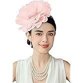 BABEYOND Fascinators Hats for Women - Tea Party Kentucky Fascinator Hat Lightweight Mesh Peony Flower Headband with Hair Clip
