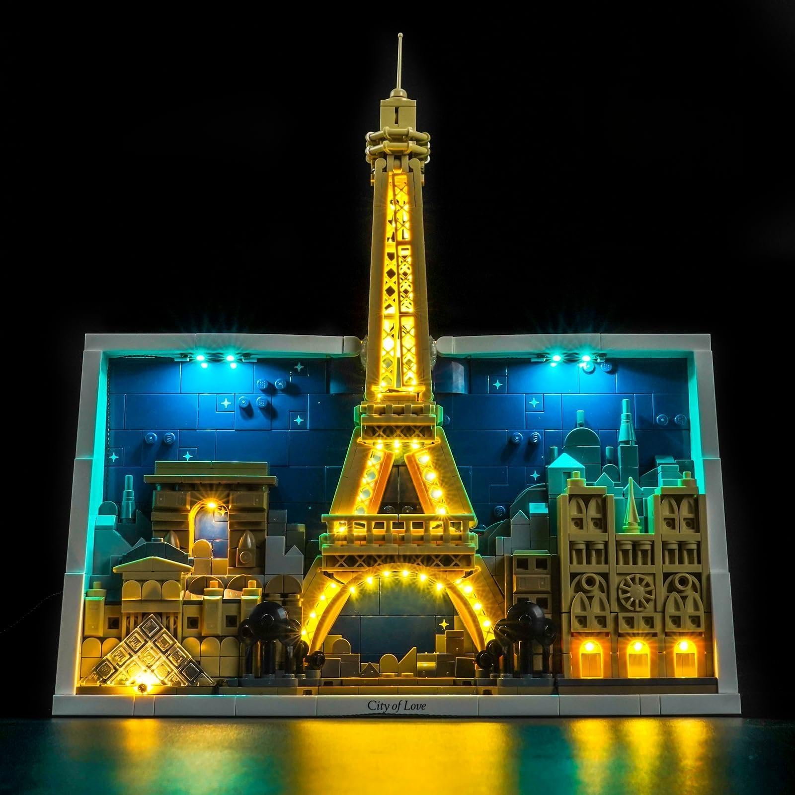 LocoLee RC LED Light Set Compatible with Lego 21064 Paris – City of Love LED Decoration Lighting Kit Compatible with Lego Architecture 21064 Building Blocks Model, Only Lights Set, No Model