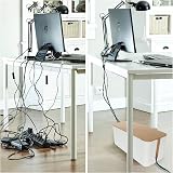 ASelected Cable Management Boxes 3 Pack White Plastic Wire Organizers Hide Cords view 4