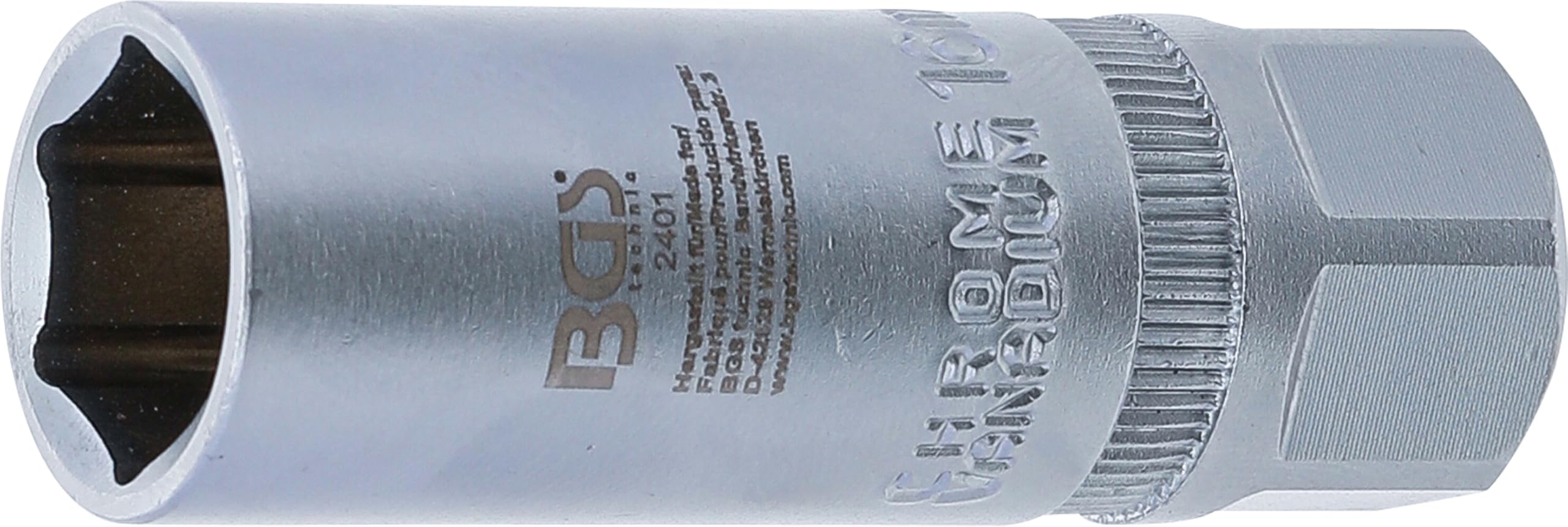 BGS 2401 | Spark Plug Socket, Hexagon | 12.5 mm (1/2") Drive | 16 mm