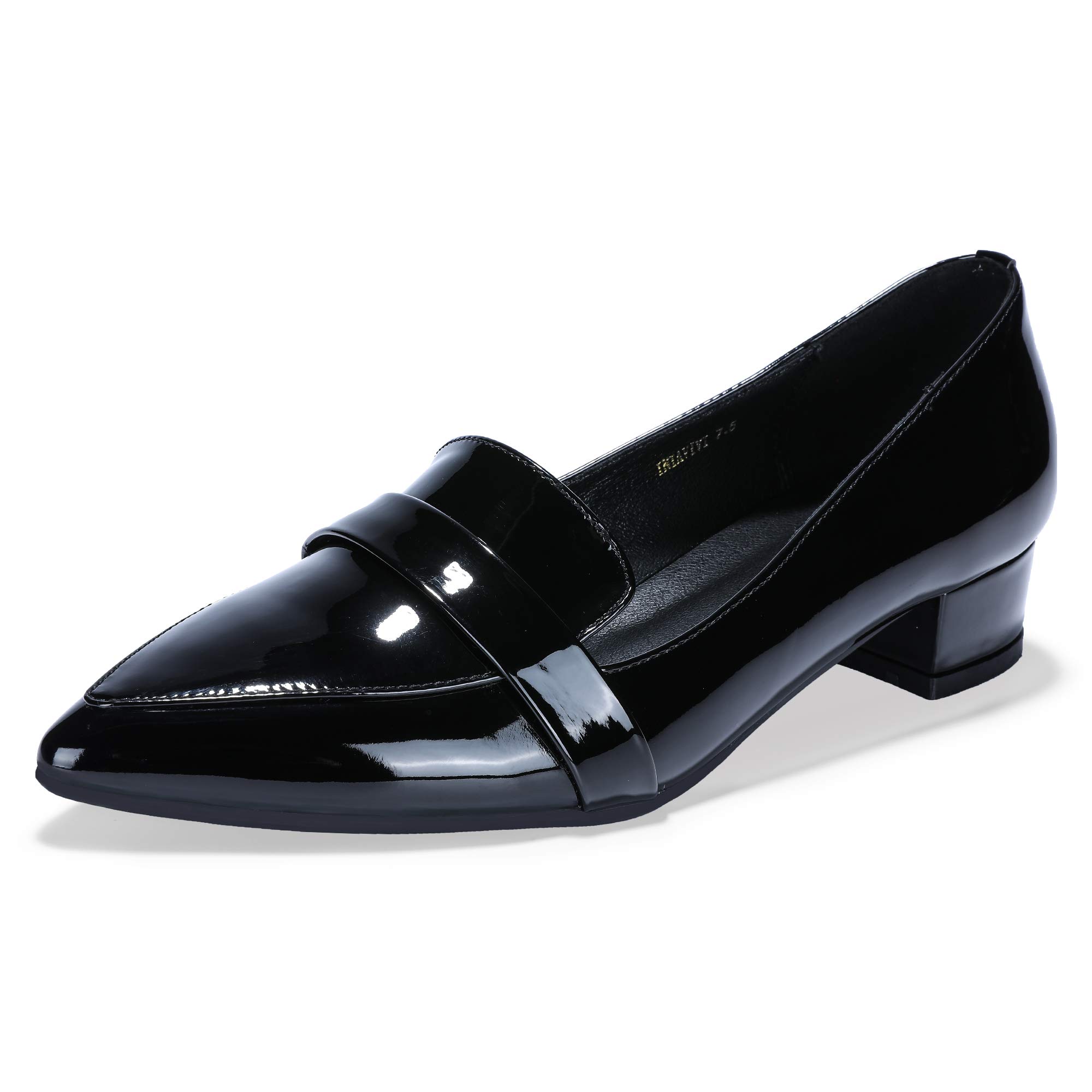 low block heel closed toe