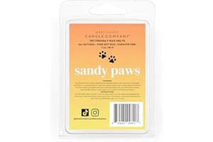 WEST COAST CANDLE COMPANY Sandy Paws | Pet Friendly Wax Melts | Natural Soy | Clean Burning | Non-Toxic | Veterinarian Approved | Pet Odor Eliminator | Air Freshening Scented Wax Melts