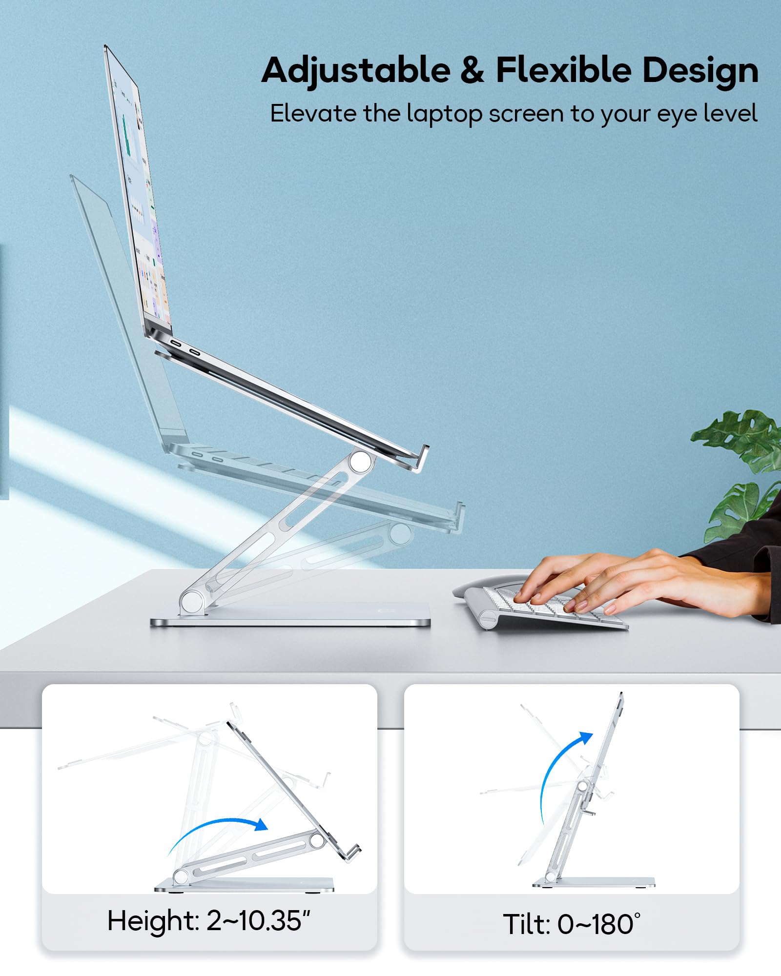 Mua Portable Laptop Stand,Adjustable Folding Laptop Stand for Desk ...