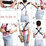 Rayzm Saxophone Strap Universal Double Shoulder Leather Harness S view 3