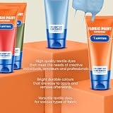 7 Artists White Fabric Paint 60ml - Permanent Textile Dye for All Fabrics view 7