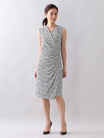 Amazon エポカ Epoca 店舗 ジオメトリックスクエア プリント ジャージー ドレス 40 ネイビー レディース ワンピース チュニック 通販