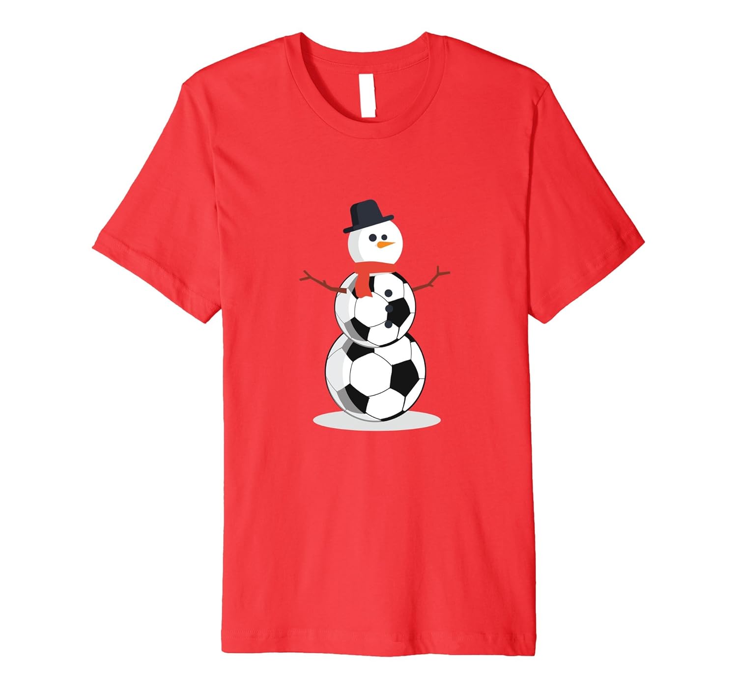 The Soccer Snowman Festive Christmas Premium T-Shirt-ANZ