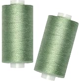 All Purpose Sewing Thread-2 Spools of Hand Polyester Sewing Thread for Sewing Machine for Hand and Machine Sewing(Celadon Green, 2 spools)
