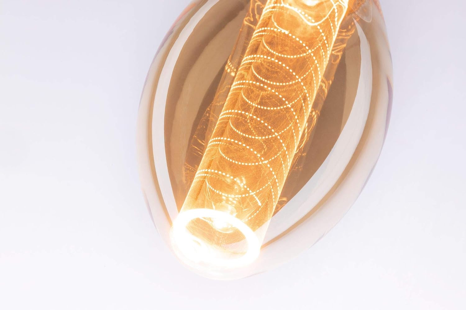Paulmann 28600 LED lamp B75 Inner Glow 4W Retro lamp Gold with Glass Inner Bulb 1800K Gold Light E27, Kerze diameter 75 mm Spiralmuster - Image 4