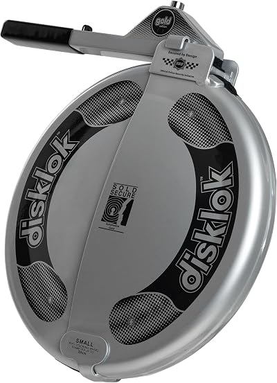Disklok Gold Security Edition Steering Wheel Lock Small 35-39cm Silver