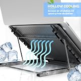 Jumkeet Laptop Stand Foldable Ventilated Aluminum Desk Holder 7-17" Black view 4
